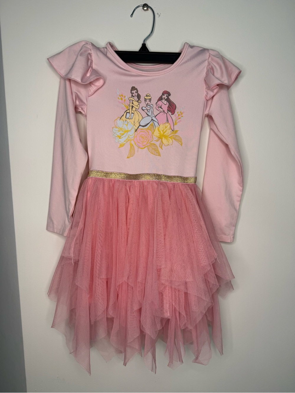 Disney Pink & Gold Princess Tulle Skirt Dress for Kids